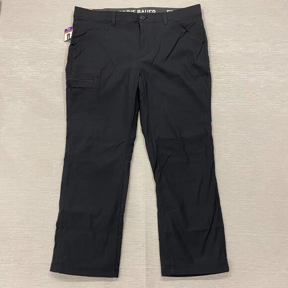 Eddie Bauer Fleece Lined Tech Pants Mens 40 x 30 Black Water Repellent Insulated - Picture 3 of 14